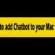 How to add Chatbot to your Mac toolbar